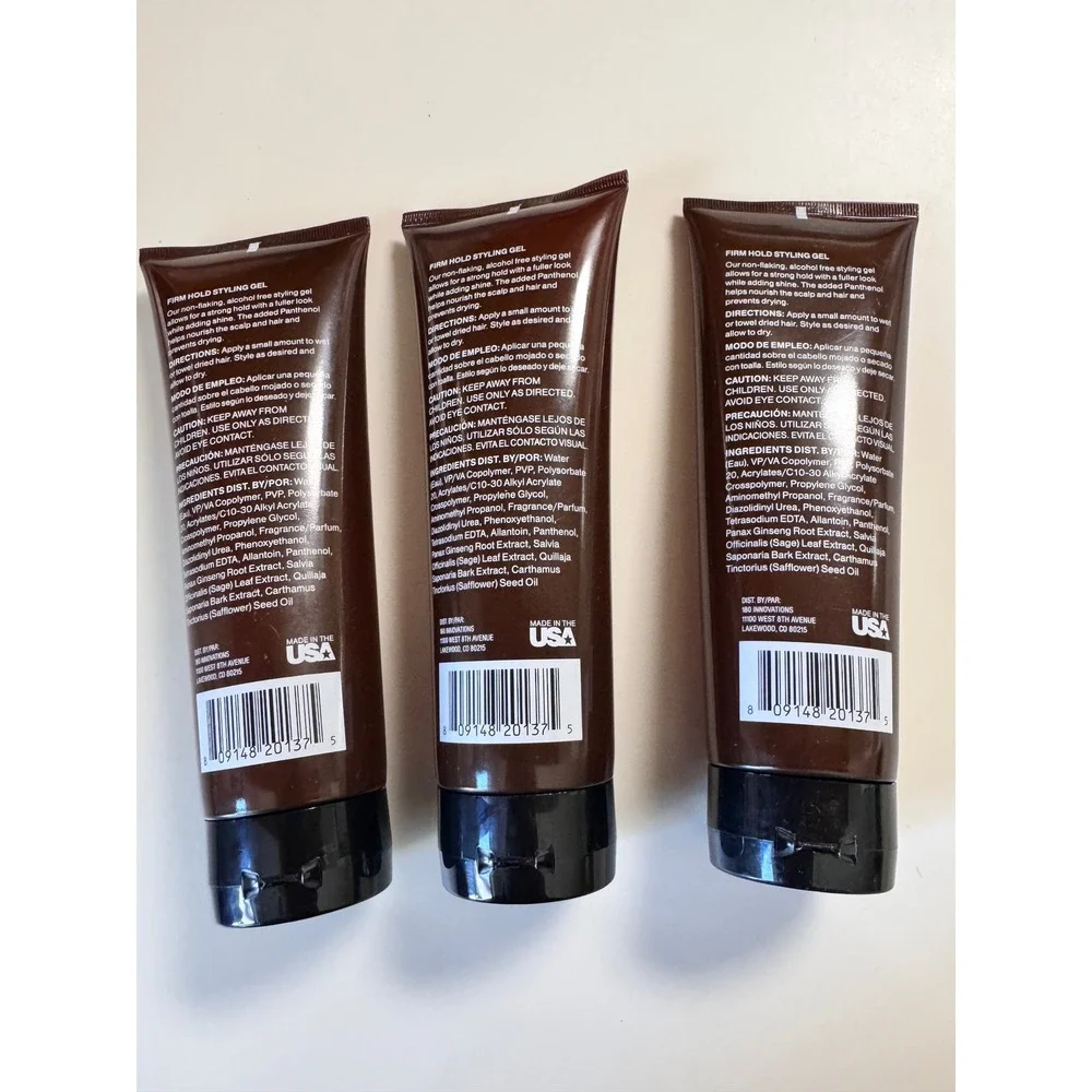 Groom Styling Gel Firm Hold Alcohol Free Hair Gel 8.5oz Pack of 3‎